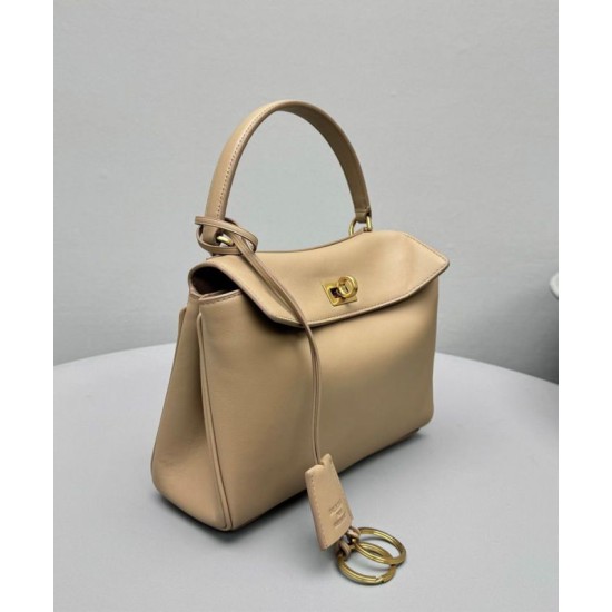Replica Balenciaga Rodeo Mini Handbag Apricot Fake
