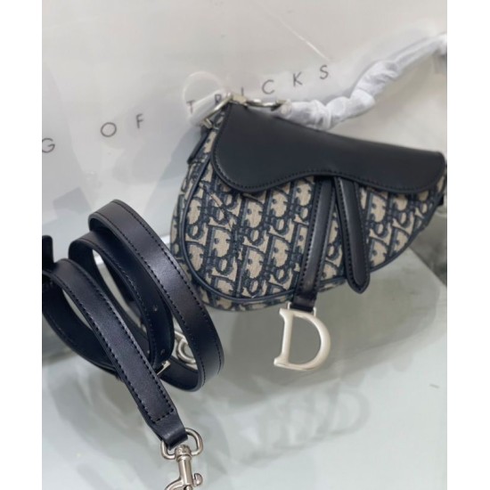 Replica Dior Mini Saddle Bag with Strap Dark Blue Fake Replica Dior Mini Saddle Bag with Strap Dark Blue Fake