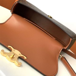 Replica Celine Teen Celine Lola Bag Triomphe  Coffee Fake