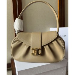 Replica Celine Medium Polly Bag Supple Calfskin Khaki Fake