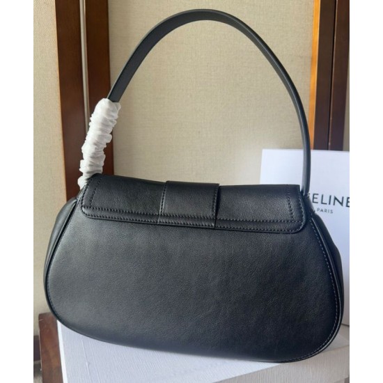Replica Celine Medium Polly Bag Supple Calfskin Black Fake