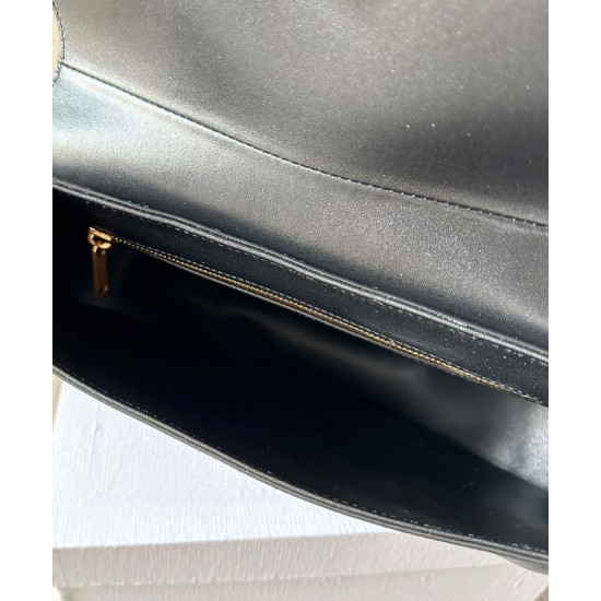 Replica Celine Medium Polly Bag Supple Calfskin Black Fake