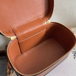 Replica Celine Vanity Bag Natural Calfskin Coffee Fake