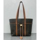 Replica Celine Cabas Drawstring Bag Triomphe Coffee Fake