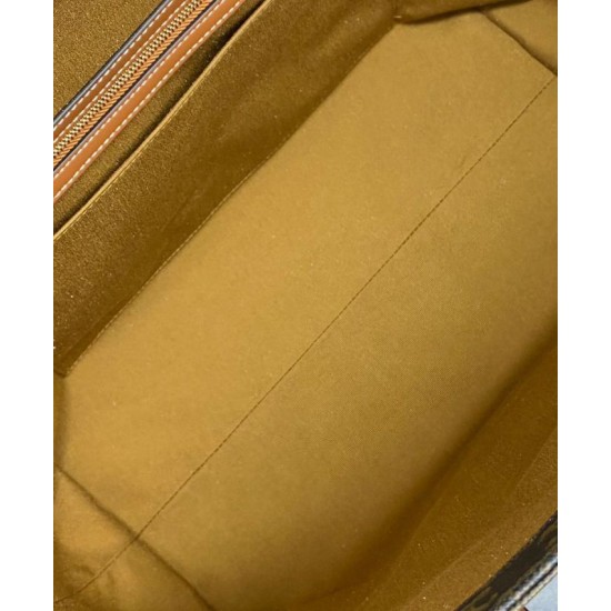 Replica Celine Cabas Drawstring Bag Triomphe Coffee Fake