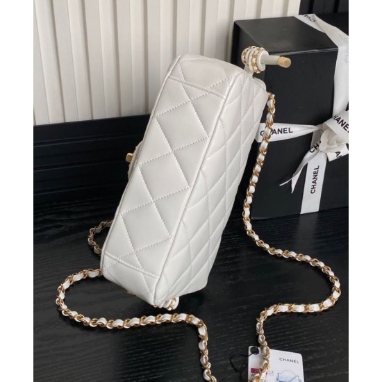 Replica Chanel Flap Bag With Top Handle AS5317 Cream Fake