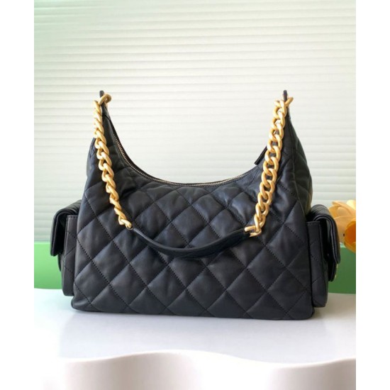 Replica Chanel Maxi Hobo Bag AS5302 Black Fake
