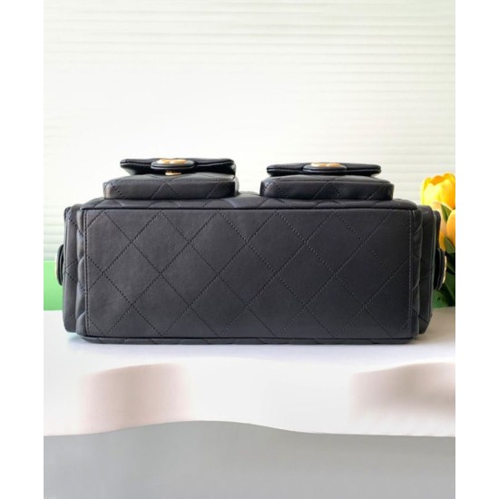 Replica Chanel Maxi Hobo Bag AS5302 Black Fake