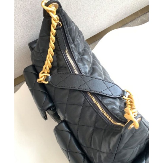 Replica Chanel Maxi Hobo Bag AS5302 Black Fake