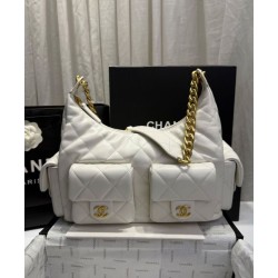 Replica Chanel Maxi Hobo Bag AS5302 Cream Fake