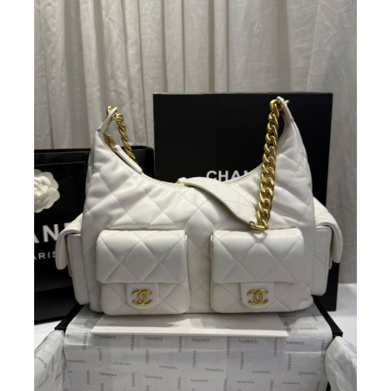 Replica Chanel Maxi Hobo Bag AS5302 Cream Fake