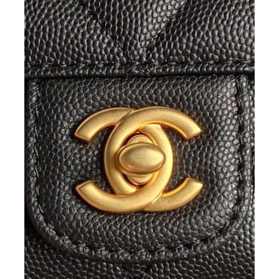 Replica Chanel Mini Flap Bag With Top Handle AS5164 Black Fake