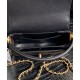 Replica Chanel Mini Flap Bag With Top Handle AS5164 Black Fake
