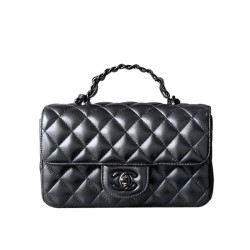 Replica Chanel Mini Flap Bag With Top Handle AS5243 Black Fake