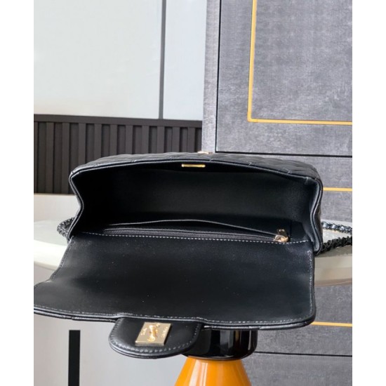 Replica Chanel Mini Flap Bag With Top Handle AS5243 Black Fake