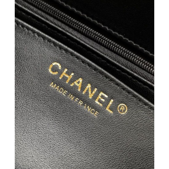 Replica Chanel Mini Flap Bag With Top Handle AS5243 Black Fake