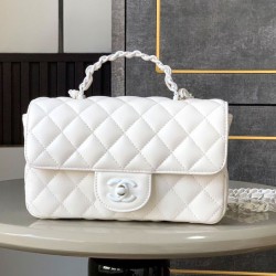 Replica Chanel Mini Flap Bag With Top Handle AS5243 Cream Fake
