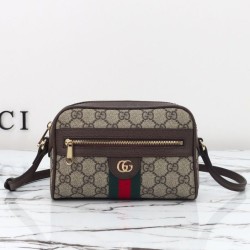 Replica Gucci Ophidia Mini Shoulder Bag 816359 Dark Coffee Fake