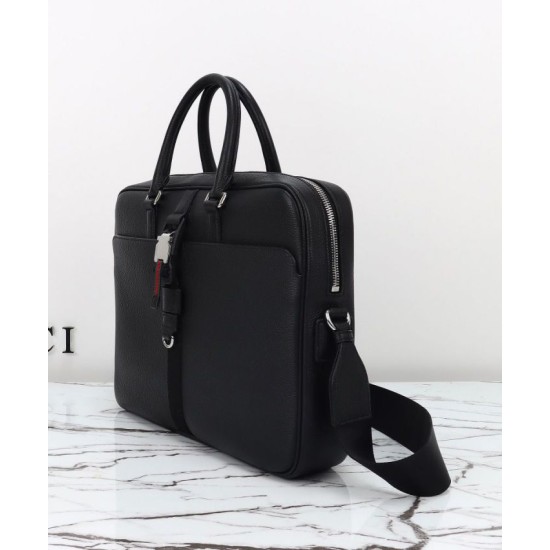 Replica Gucci Medium Briefcase With Web 816757 Black Fake Replica Gucci Medium Briefcase With Web 816757 Black Fake