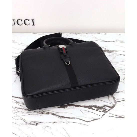 Replica Gucci Medium Briefcase With Web 816757 Black Fake Replica Gucci Medium Briefcase With Web 816757 Black Fake