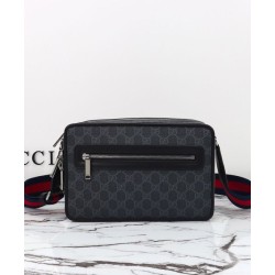 Replica Gucci Medium GG Crossbody Bag 822072 Black Fake