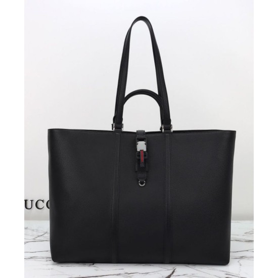 Replica Gucci Large Tote Bag With Web 816753 Black Fake Replica Gucci Large Tote Bag With Web 816753 Black Fake