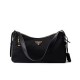 Replica Prada Aimee Large Re-Nylon Shoulder Bag With Padlock 1BC232 Black Fake Replica Prada Aimee Large Re-Nylon Shoulder Bag With Padlock 1BC232 Black Fake