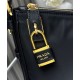 Replica Prada Aimee Large Re-Nylon Shoulder Bag With Padlock 1BC232 Black Fake Replica Prada Aimee Large Re-Nylon Shoulder Bag With Padlock 1BC232 Black Fake