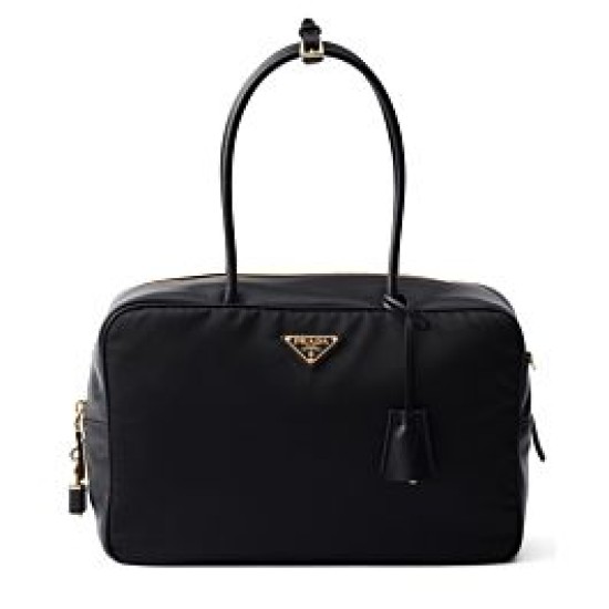 Replica Prada Large Re-Nylon Top-handle Bag With Padlock 1BB131 Black Fake Replica Prada Large Re-Nylon Top-handle Bag With Padlock 1BB131 Black Fake