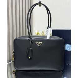 Replica Prada Large Re-Nylon Top-handle Bag With Padlock 1BB131 Black Fake Replica Prada Large Re-Nylon Top-handle Bag With Padlock 1BB131 Black Fake