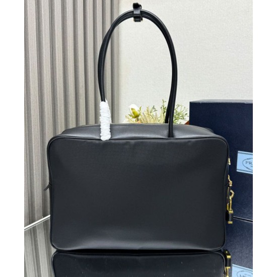 Replica Prada Large Re-Nylon Top-handle Bag With Padlock 1BB131 Black Fake Replica Prada Large Re-Nylon Top-handle Bag With Padlock 1BB131 Black Fake