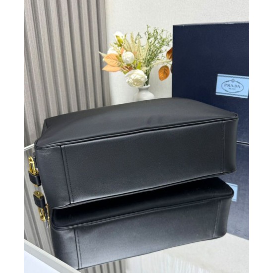 Replica Prada Large Re-Nylon Top-handle Bag With Padlock 1BB131 Black Fake Replica Prada Large Re-Nylon Top-handle Bag With Padlock 1BB131 Black Fake