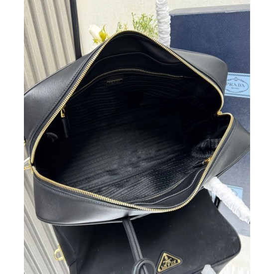Replica Prada Large Re-Nylon Top-handle Bag With Padlock 1BB131 Black Fake Replica Prada Large Re-Nylon Top-handle Bag With Padlock 1BB131 Black Fake