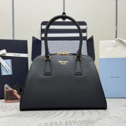 Replica Prada Medium Saffiano Bag 1BG537 Black Fake
