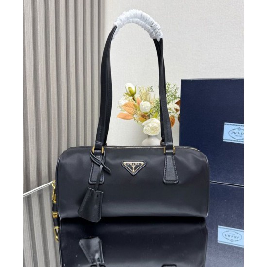 Replica Prada Re-Nylon Medium Top-handle Bag With Padlock 1BB127 Black Fake Replica Prada Re-Nylon Medium Top-handle Bag With Padlock 1BB127 Black Fake
