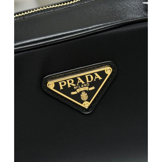 Replica Prada Re-Nylon Small Top-handle Bag With Padlock 1BB133 Black Fake Replica Prada Re-Nylon Small Top-handle Bag With Padlock 1BB133 Black Fake