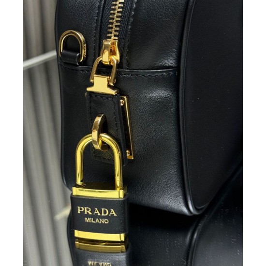 Replica Prada Re-Nylon Small Top-handle Bag With Padlock 1BB133 Black Fake Replica Prada Re-Nylon Small Top-handle Bag With Padlock 1BB133 Black Fake