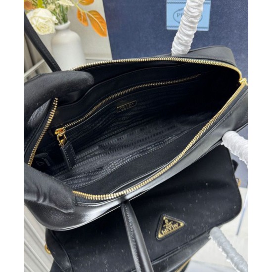 Replica Prada Re-Nylon Small Top-handle Bag With Padlock 1BB133 Black Fake Replica Prada Re-Nylon Small Top-handle Bag With Padlock 1BB133 Black Fake