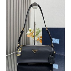 Replica Prada Medium Re-Nylon houlder Bag With Padlock 1BC233 Black Fake Replica Prada Medium Re-Nylon houlder Bag With Padlock 1BC233 Black Fake