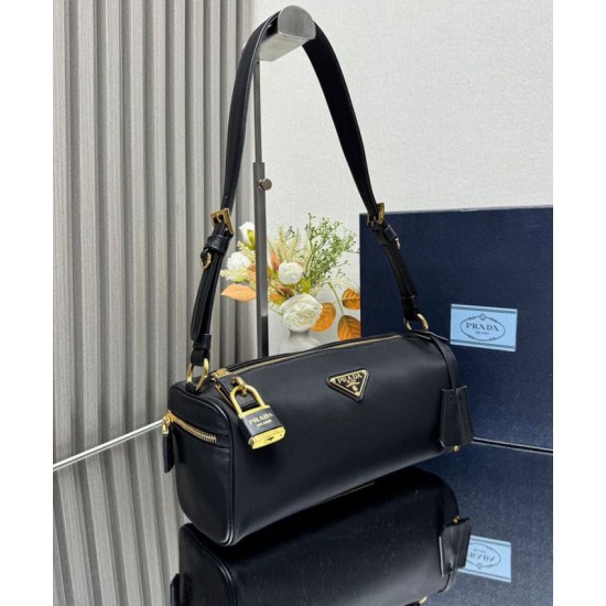 Replica Prada Medium Re-Nylon houlder Bag With Padlock 1BC233 Black Fake Replica Prada Medium Re-Nylon houlder Bag With Padlock 1BC233 Black Fake