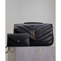 Replica YSL Saint Laurent Loulou Bag Medium Matelasse Black Fake Replica YSL Saint Laurent Loulou Bag Medium Matelasse Black Fake