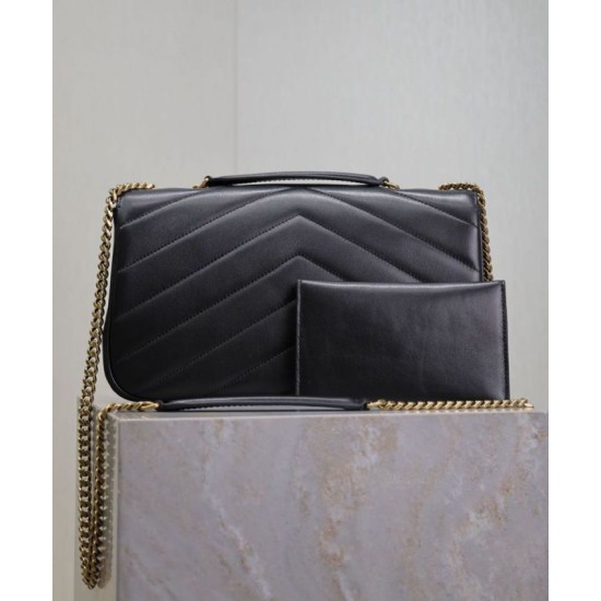 Replica YSL Saint Laurent Loulou Bag Medium Matelasse Black Fake Replica YSL Saint Laurent Loulou Bag Medium Matelasse Black Fake