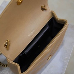 Replica YSL Saint Laurent Loulou Mini Bag Apricot Fake