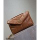 Replica YSL Saint Laurent Toy Puffer Bag Lambskin Coffee Fake