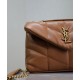 Replica YSL Saint Laurent Toy Puffer Bag Lambskin Coffee Fake