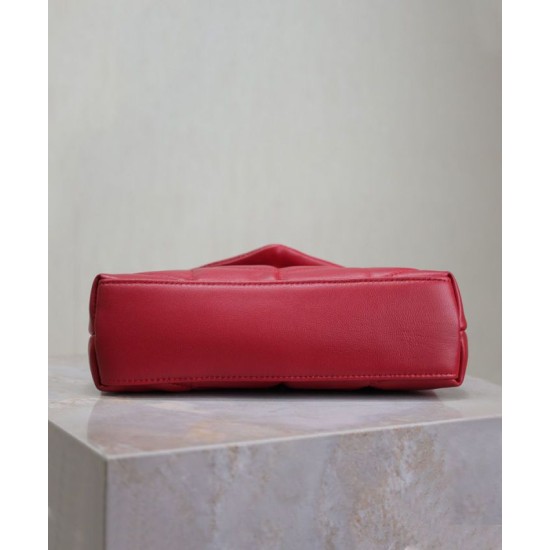 Replica YSL Saint Laurent Toy Puffer Bag Lambskin Red Fake