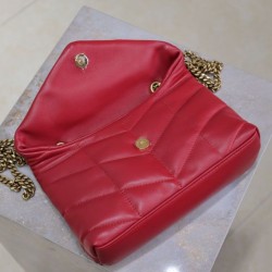 Replica YSL Saint Laurent Toy Puffer Bag Lambskin Red Fake