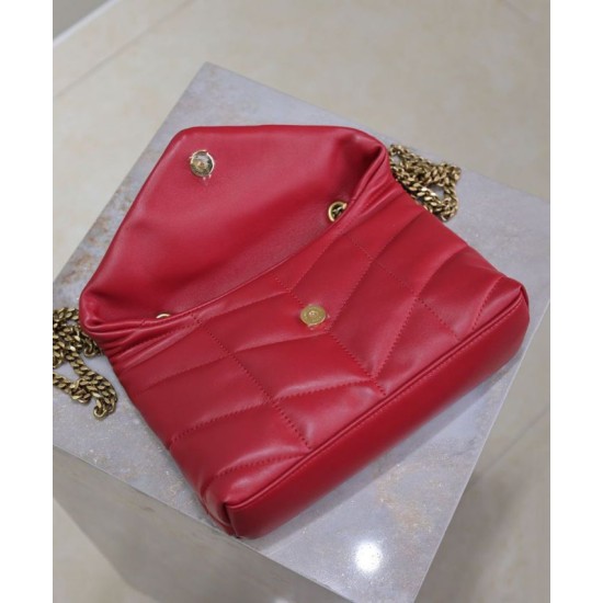 Replica YSL Saint Laurent Toy Puffer Bag Lambskin Red Fake