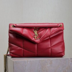Replica YSL Saint Laurent Puffer Small Bag Nappa Red Fake