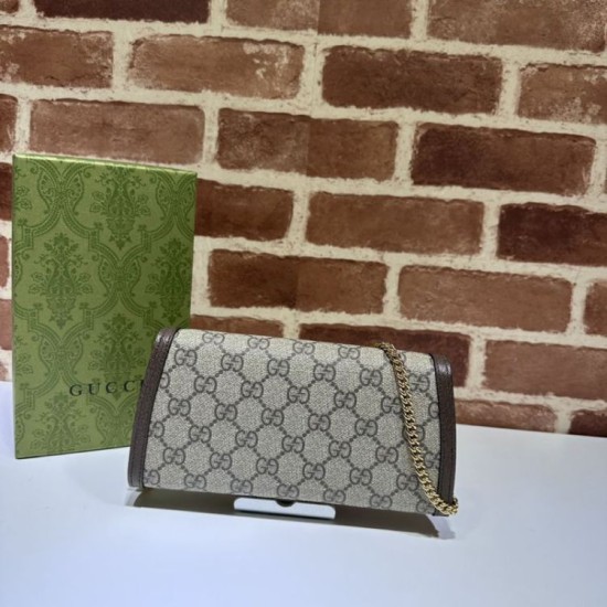 Replica Gucci Blondie continental chain wallet 725215 Brown Replica Gucci Blondie continental chain wallet 725215 Brown Fake